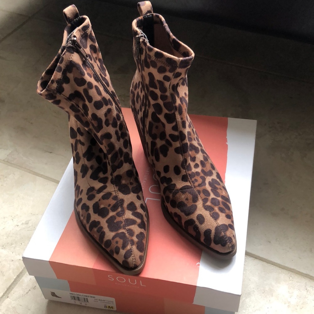 Soul Naturalizer Melodi Cheetah Leopard Bootie Size 8M Brand new